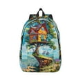 Backpack For School, Whimsical Treehouse Painting School Backpack For