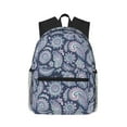 Backpack For Women/Men Light Green Pink Paisley Lightweight Travel