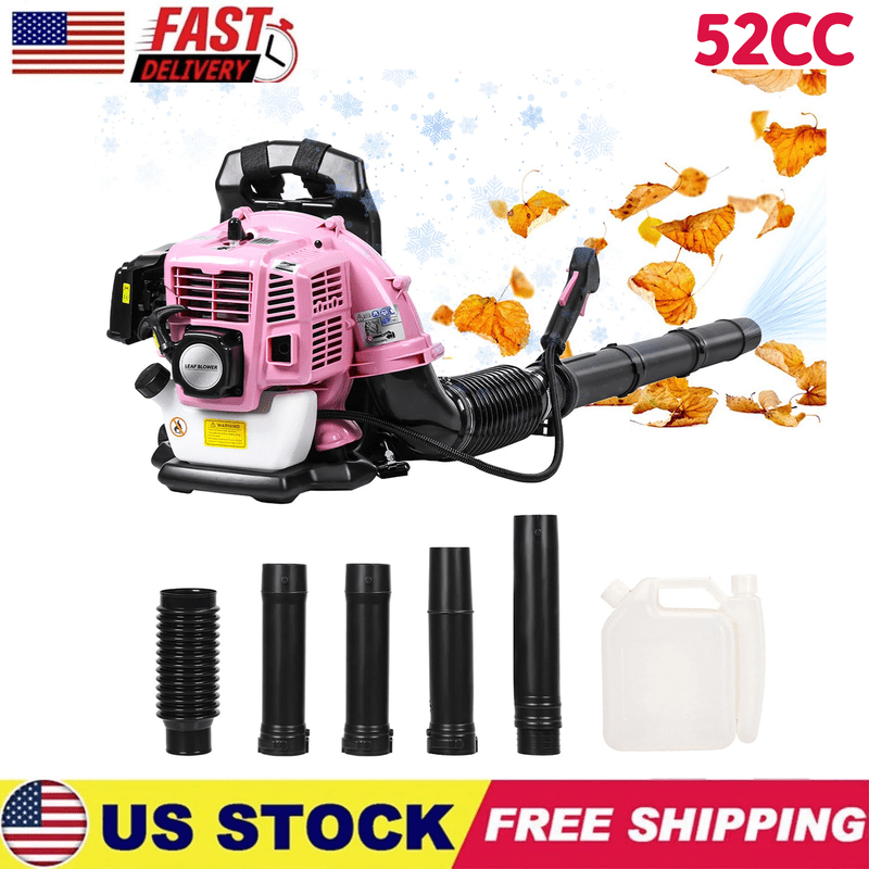 Backpack Gas Powered Leaf Blower, 52CC 550 CFM 1.7HP 2-Stroke Grass Lawn Blower Air Cooling Gasoline Backpack Grass Blower with Air-Cooled, Snow Blower for Outdoor