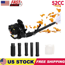 Backpack Gas Powered Leaf Blower, Commercial 550 CFM 52CC 1.7 HP 2-Stroke Powerful Lightweight Gasoline Grass Lawn Blower w/Harness Air-Cooled & Fuel Tank for Yard Lawn Care, Snow Removal
