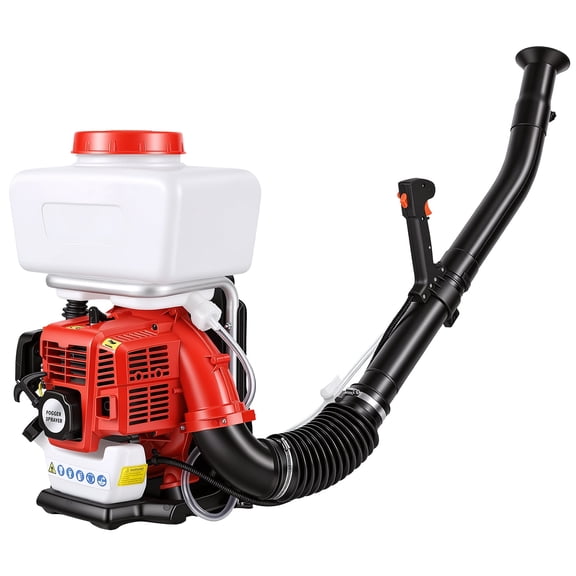 Backpack Gas Powered Sprayer & Duster, 43cc 2HP Engine, 3.7 Gallon Tank Sprayer for Farm Orchard Mosquitoes Control, Adjustable Spray & Powder Modes, Shoulder Straps Included