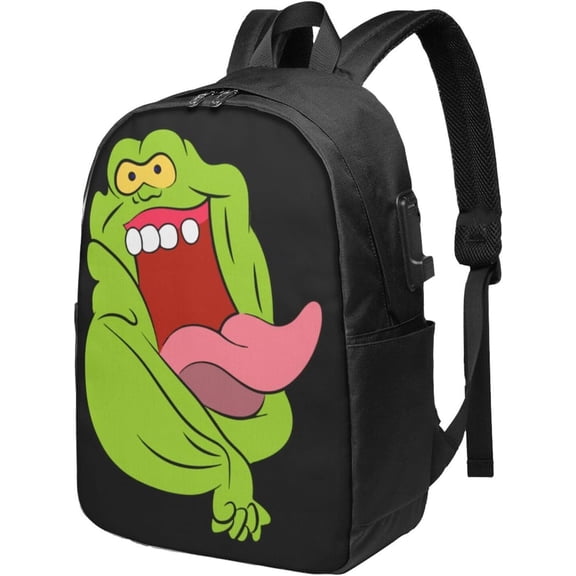 Backpack Ghostbusters Laptop Backpack with USB Charging Port Headphone Interface School Bag Laptop Bag Rucksack Bookbag Computer Backpacks Daypack Book Bag
