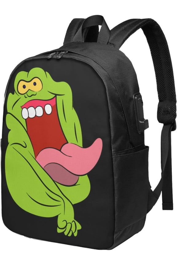 Backpack Ghostbusters Laptop Backpack with USB Charging Port Headphone Interface School Bag Laptop Bag Rucksack Bookbag Computer Backpacks Daypack Book Bag