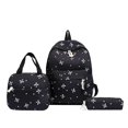 thumbnail image 1 of Backpack for Girls,Corduroy Girls Backpack with Lunch Bag & Pencil Pouch for Teen Kids Laptop Backpack for Women, Middle High School Bookbag Travel Daypack (Bow print), 1 of 3
