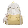 thumbnail image 1 of Backpack for Girls Daypack with Side Drawstring Pockets Polka Dot Print Cute Bookbag Star Charm School Bag for Elementary Middle School Students Daily Use, 1 of 4