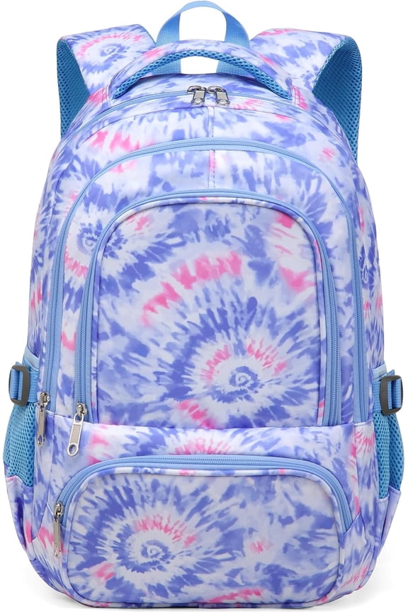 Backpack for Girls Elementary Primary Middle School Bags for Aged 8-10 for Teens Childs Bookbags Back to School Book Bags Cute Mochilas para Niñas Tie-dye Violet