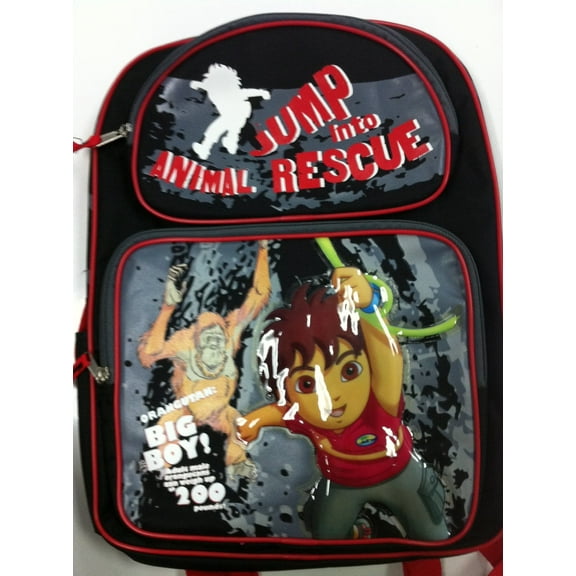 Backpack - Go Diego Go - Jump Rescue Black New (Large School Bag) 810549