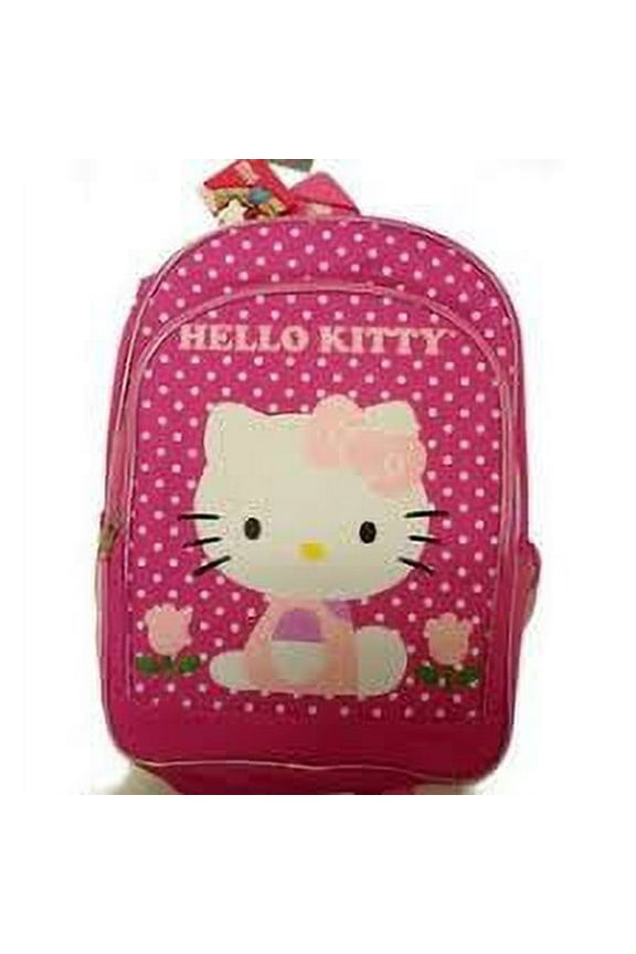 Backpack - Hello Kitty - Flowers Pink 16" School Bag New 818354