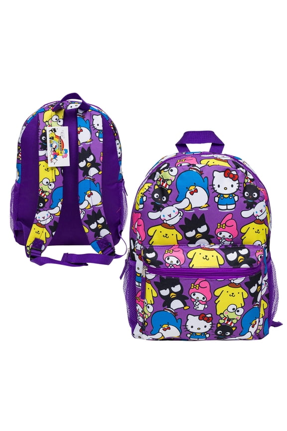 Backpack - Hello Kitty - Friends Purple Allover Print