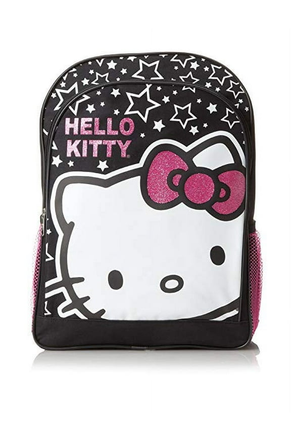 Women's Stars & HK Big Face Backpack, Black