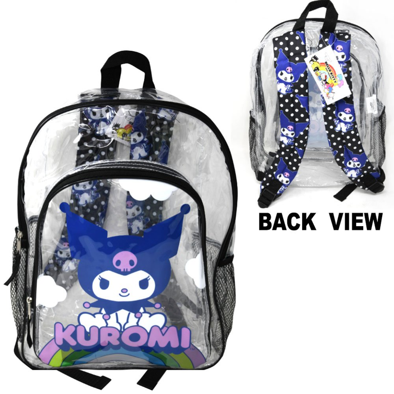 Backpack - Hello Kitty - Transparent Clear Kuromi Black  display picture 1