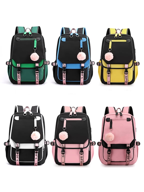 Backpack High School Bag College Backpacks Anti Theft Travel Back Pack Large Bookbags for Teens Women Students with USB Charging Port
