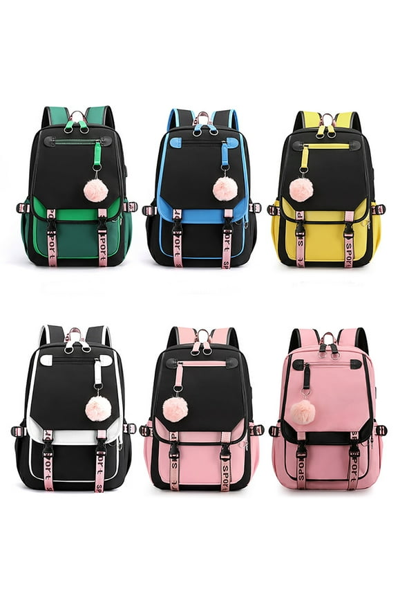 Backpack High School Bag College Backpacks Anti Theft Travel Back Pack Large Bookbags for Teens Women Students with USB Charging Port