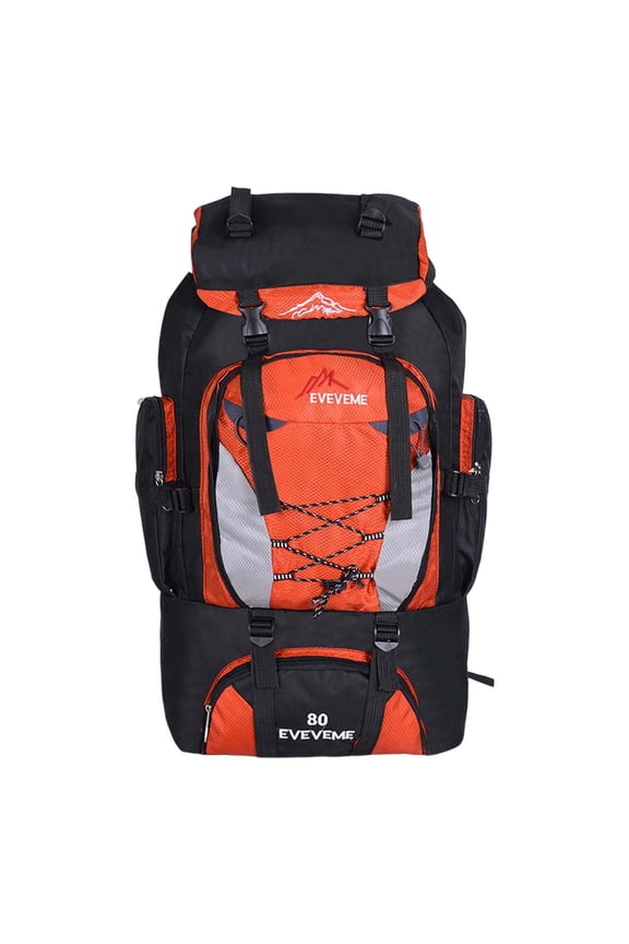 Backpack-Hiking Backpack Waterproof Daypack, 80L Ultra-Light Nylon Hiking Backpack with Load-Bearing System, Unisex Travel Rucksack