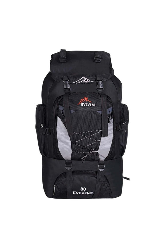 Backpack-Hiking Backpack Waterproof Daypack, 80L Ultra-Light Nylon Hiking Backpack with Load-Bearing System, Unisex Travel Rucksack