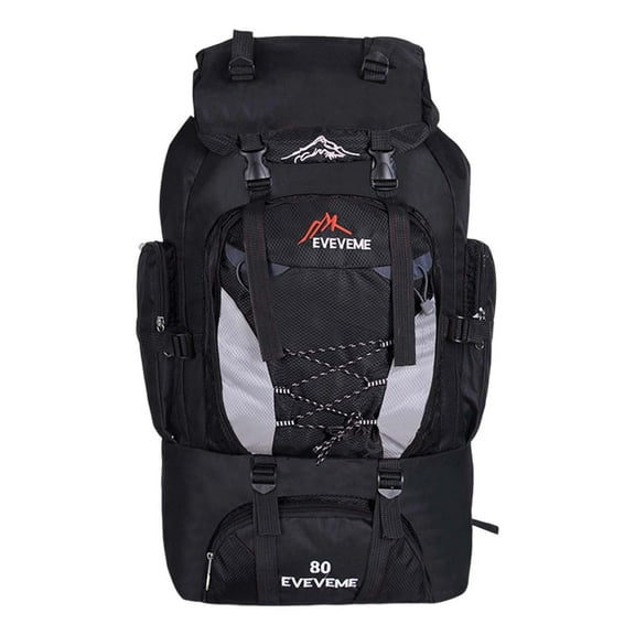Backpack-Hiking Backpack Waterproof Daypack, 80L Ultra-Light Nylon Hiking Backpack with Load-Bearing System, Unisex Travel Rucksack