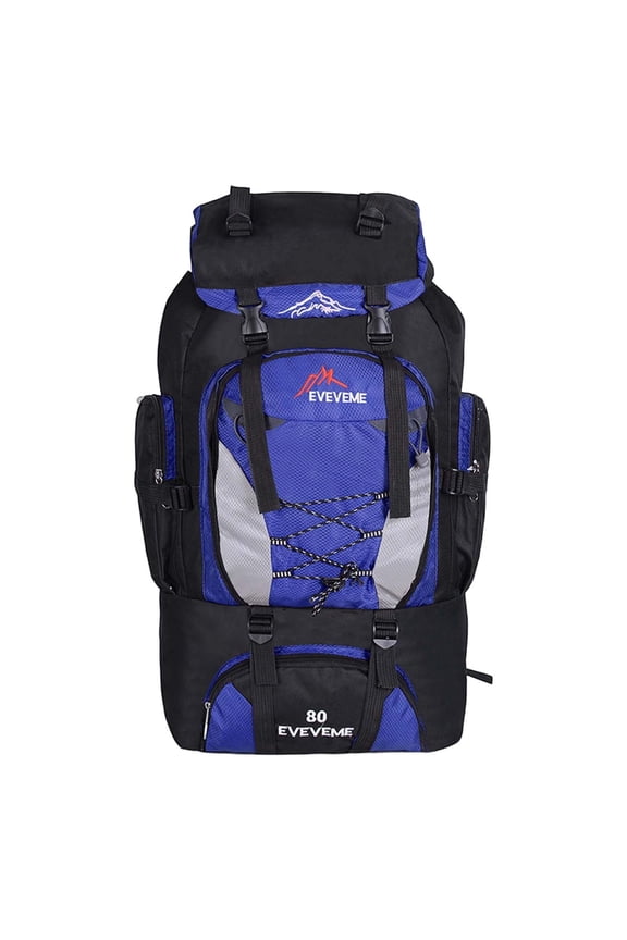Backpack-Hiking Backpack Waterproof Daypack, 80L Ultra-Light Nylon Hiking Backpack with Load-Bearing System, Unisex Travel Rucksack