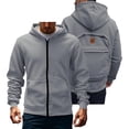 thumbnail image 1 of Backpack Hoodie for Men Cute Travel Hoodies Zip Up Long Sleeve Hooded Sweatshirt Fashion Casual Camp Outfits with Pockets, 1 of 6
