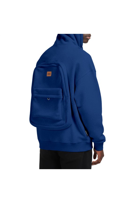 Backpack Hoodie for Men Solid Color Men Zipper Backpack Casual Comfort Hoodies Pullover for Leisure Vacation