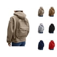 thumbnail image 1 of Backpack Hoodie for Women 2026 Long Sleeve Casual Plain Zip Up Hooded Sweatshirt with Pockets Jacket Coat, 1 of 8