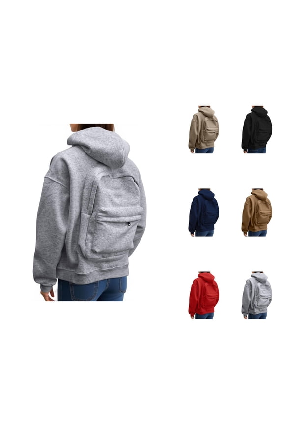 Backpack Hoodies for Women 2025 Long Sleeve Travel Hoodie with Backpack Zip Up Hooded Sweatshirt Jacket with Pockets
