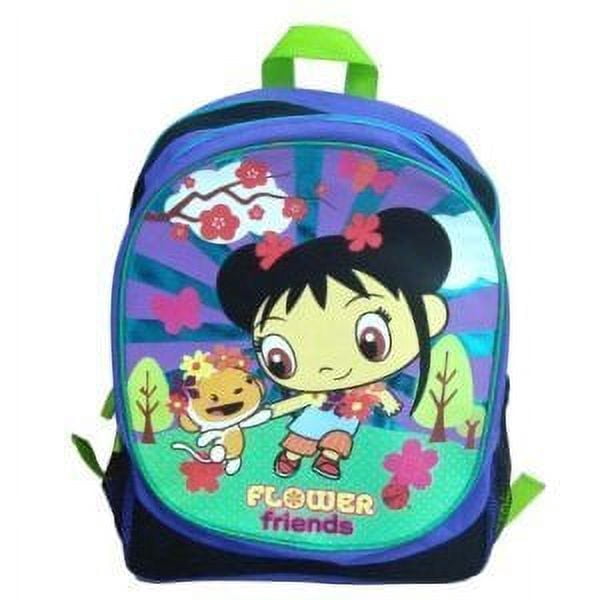 Kai Lan - Ni Hao Large School Bookbag, Purple Flowers Design, Size