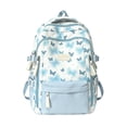 thumbnail image 1 of Backpack for Kids Cute Butterfly Print Backpack for Girls,Aesthetic Color Block School Backpack,Large Capacity Multi‑Pocket Bookbag for Teen Girls School Travel, 1 of 2