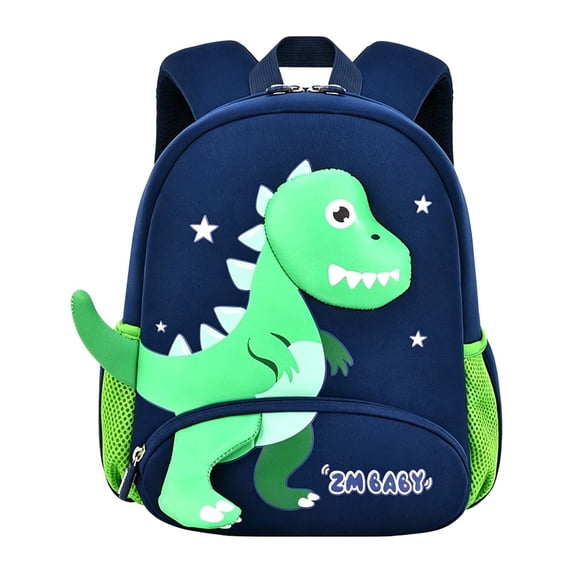 Backpack Kids Dinosaur Kids Backpack Lightweight Neoprene Cute Daypack for Toddlers Travel Dark Blue2 One Size