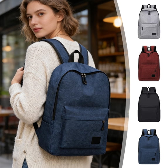 Backpack Large Capacity Oxford Cloth Waterproof Travel Daypack Laptop Bag Lightweight Concise Bookbag for Teens College Office Commuter by PALIFEUR