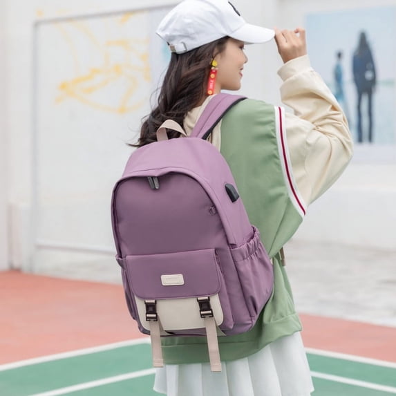 Backpack Large Size School Bag For Middle School Students,Sky Blue