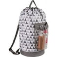 thumbnail image 1 of Backpack Laundry Bag, Laundry Backpack with Shoulder Straps and Mesh Pocket Durable Nylon Backpack Clothes Hamper Bag with Drawstring Closure for College, Travel, Laundromat, Apartment-Triangle Grey, 1 of 7