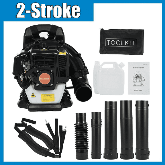Backpack Leaf Blower, 2-Stroke Engine 550 CFM Air Volume Tank Leaf Blower 52CC Gas Powered Blowers Snow Blower for Lawn Care Road Cleaning