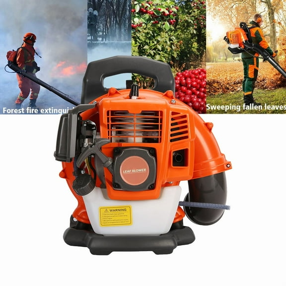 Backpack Leaf Blower, 2 Stroke Engine 550CFM Air Volume Tank Leaf Blower 52CC Gas Powered Blowers Snow Blower for Lawn Care Road Cleaning