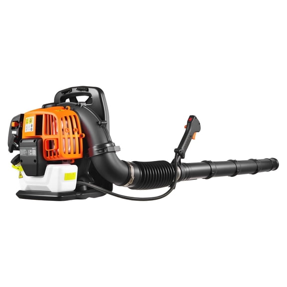 Backpack Leaf Blower 43CC 2-Stroke Engine 447 CFM Air Volume 150 MPH Air Speed with 1.38L Fuel Tank for Lawn Yard Clear Snow