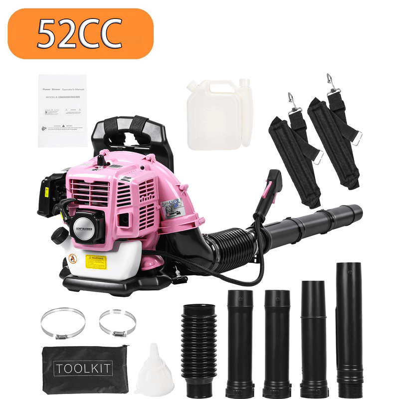 Backpack Leaf Blower 52CC 2 Cycle Backpack Gas Powered Leaf Blower with Fuel Tank, Grass Lawn Blower Air Cooling Gasoline Blower for Sand, Gravel, Snow, Yard, Leafs