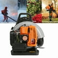 thumbnail image 1 of Backpack Leaf Blower 63CC 2-Stroke Backpack Gas Powered Leaf Blower with Fuel Tank, Grass Lawn Blower Air Cooling Gasoline Grass Blower for Leaf, Sand, Gravel, Snow, Yard and Driveway, 1 of 10