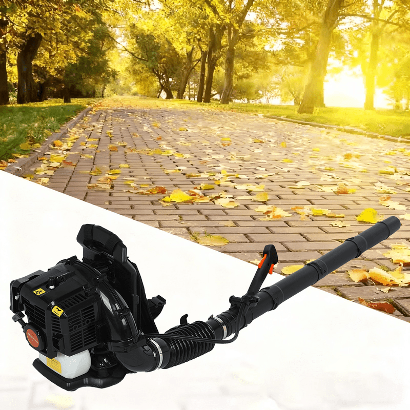 Backpack Leaf Blower Gas Powered - 52CC 550CFM 2-Cycle Backpack Gas Powered Leaf Blower, Grass Lawn Blower Air Cooling Gasoline Backpack Grass Blower, Backpack Snow Blower for Garden