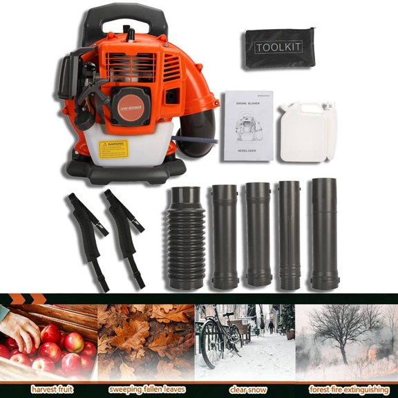 Backpack Leaf Blower Gas Powered - 52CC 550CFM 2 Stroke Backpack Gas Powered Leaf Blower, Grass Lawn Blower Air Cooling Gasoline Grass, Snow Blower for Garden