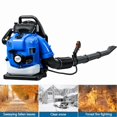 thumbnail image 1 of Backpack Leaf Blower, 4 Cycle Engine 900CFM Air Volume Tank Leaf Blower 75.6CC Gas Powered Blowers Snow Blower for Lawn Care Road Cleaning, 1 of 10