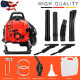 thumbnail image 1 of 75.6CC Gas Backpack Leaf Blower, 4 Cycle ,900CFM, 210MPH , Variable Speed & Cruise Control, Ergonomic Harness, Reduced Emissions, for Fast Yard Cleanup, 1 of 10