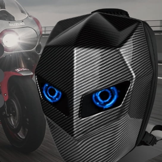 Backpack Luminous Sharingan Cool Motorcycle Riding Full Helmet Hard Shell Waterproof Bluetooth,Large Size