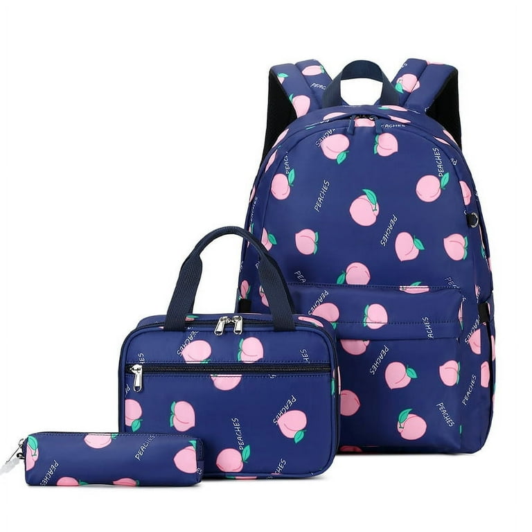 Backpack Lunchbox Combo for Girls School Elementary Bookbag 3Pcs Backpack Set and Lunch Bag Set for Girls Walmart