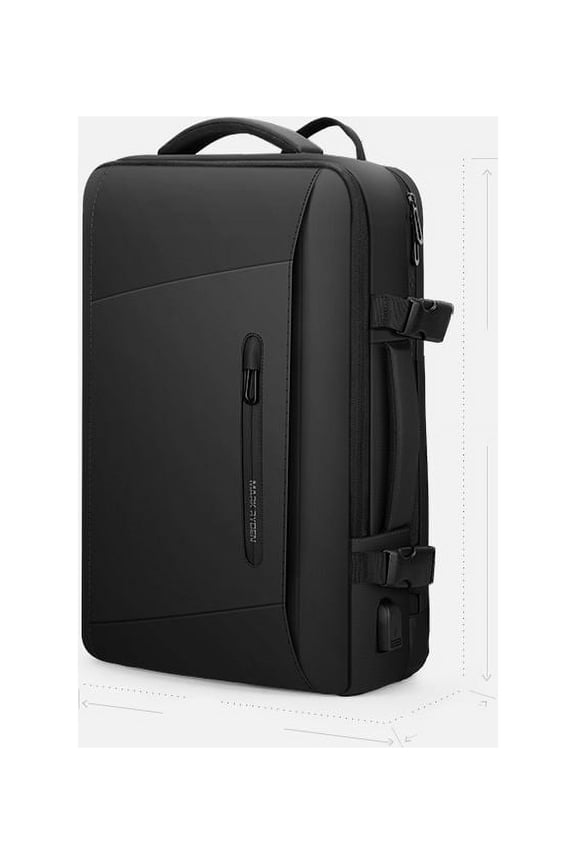 Backpack Men'S Backpack Emergency Raincoat Large Capacity Business Trip 17 Inch Laptop Bag,B