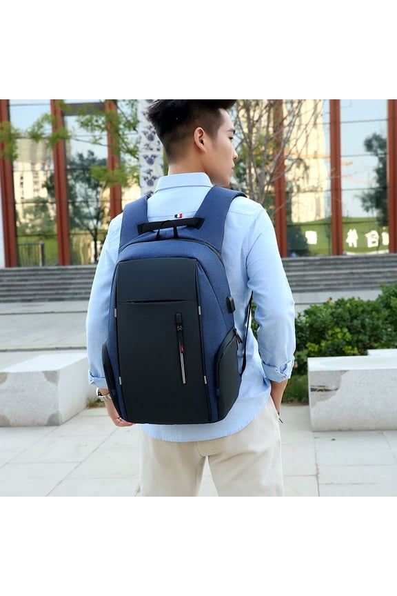 Backpack Men's Backpack Business Computer Bag Large Capacity Waterproof,Gray
