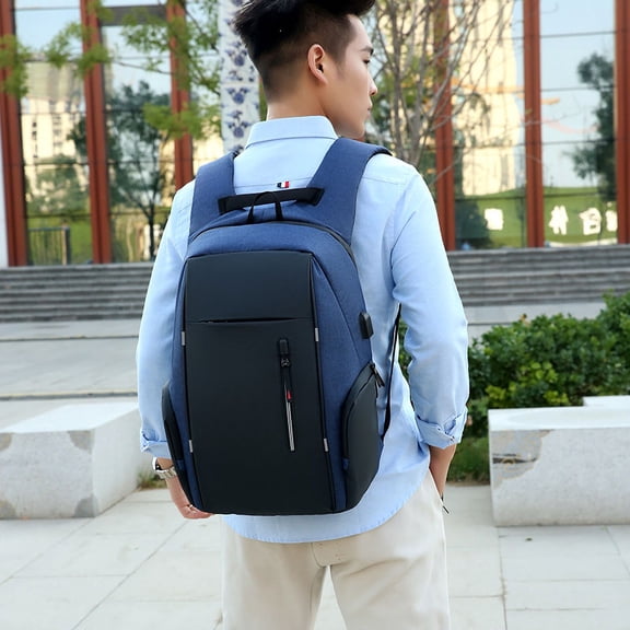 Backpack Men's Backpack Business Computer Bag Large Capacity Waterproof,Red