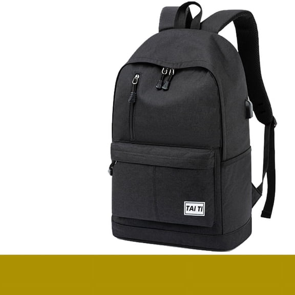Backpack Men's Backpack Large Capacity Large Junior High School Student School Bag Simple,Black large