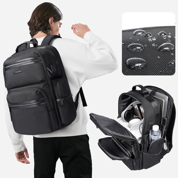 Backpack Men's Business Travel Large Capacity Versatile,Black