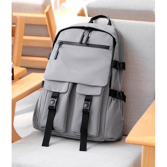 Backpack Men's Casual Waterproof Travel Computer Bag Large Capacity Student Schoolbag Women,Black send hand bag