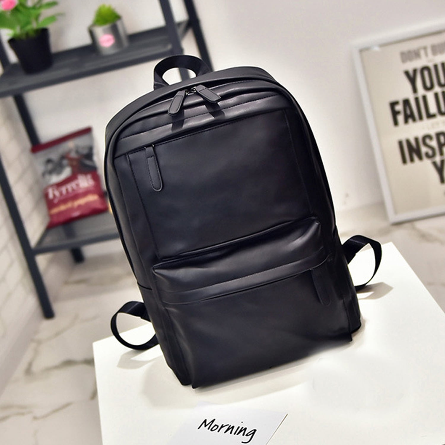 Backpack Men's Retro Leather Travel Backpack