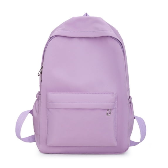 Backpack Minimalist Casual Lightweight Purple Backpack for College School Travel Work, Gift for Student Or Coworker, Water Polyester 16 Inch Daily Book Bag